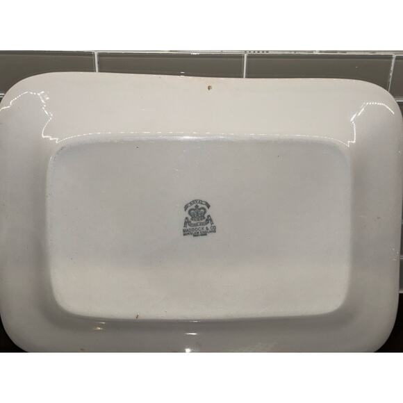 Antique Ironstone 16” Meat Platter-Maddock & Company, England, 1906 Transferware - Picture 5 of 8